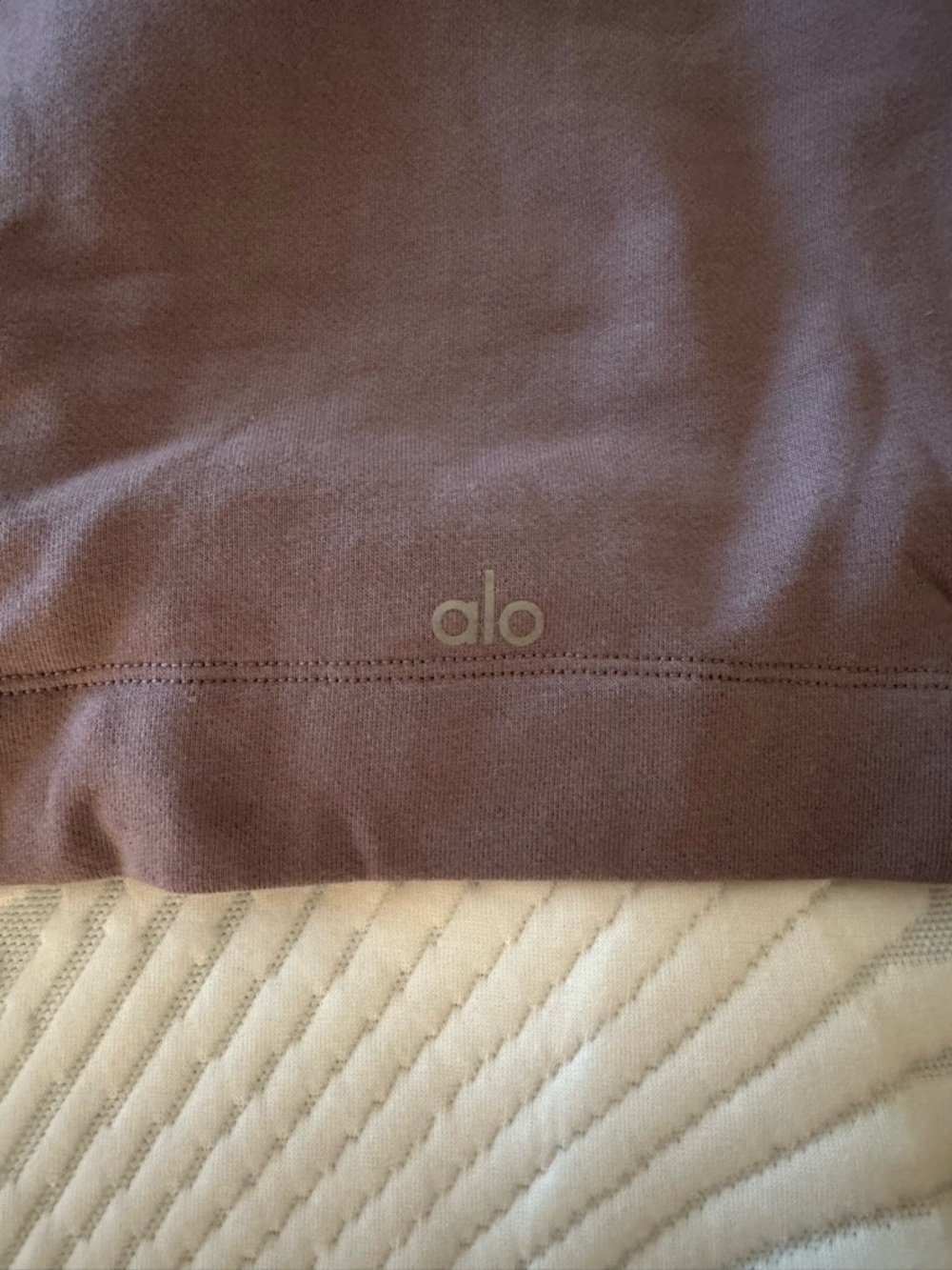 ALO Yoga Dusty Lavender Cropped Hoodie - Picture 4 of 4
